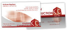 Cartes de visite et logo pour Kayhan Construction